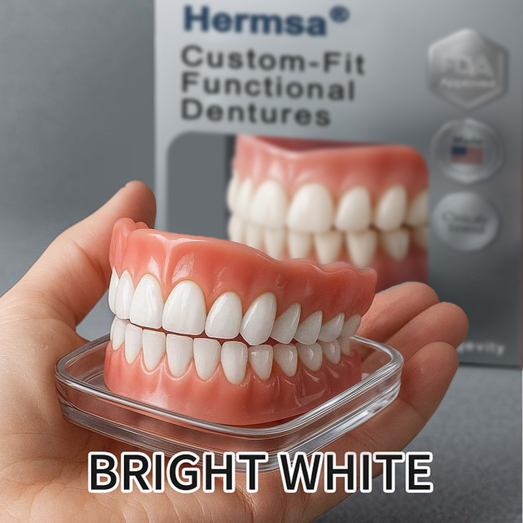 Hermsa®🌈 AdaptableFit Custom-Fit Functional Dentures – Clinically backed comfort-fit dentures | Made in the USA | FDA-Certified🦷