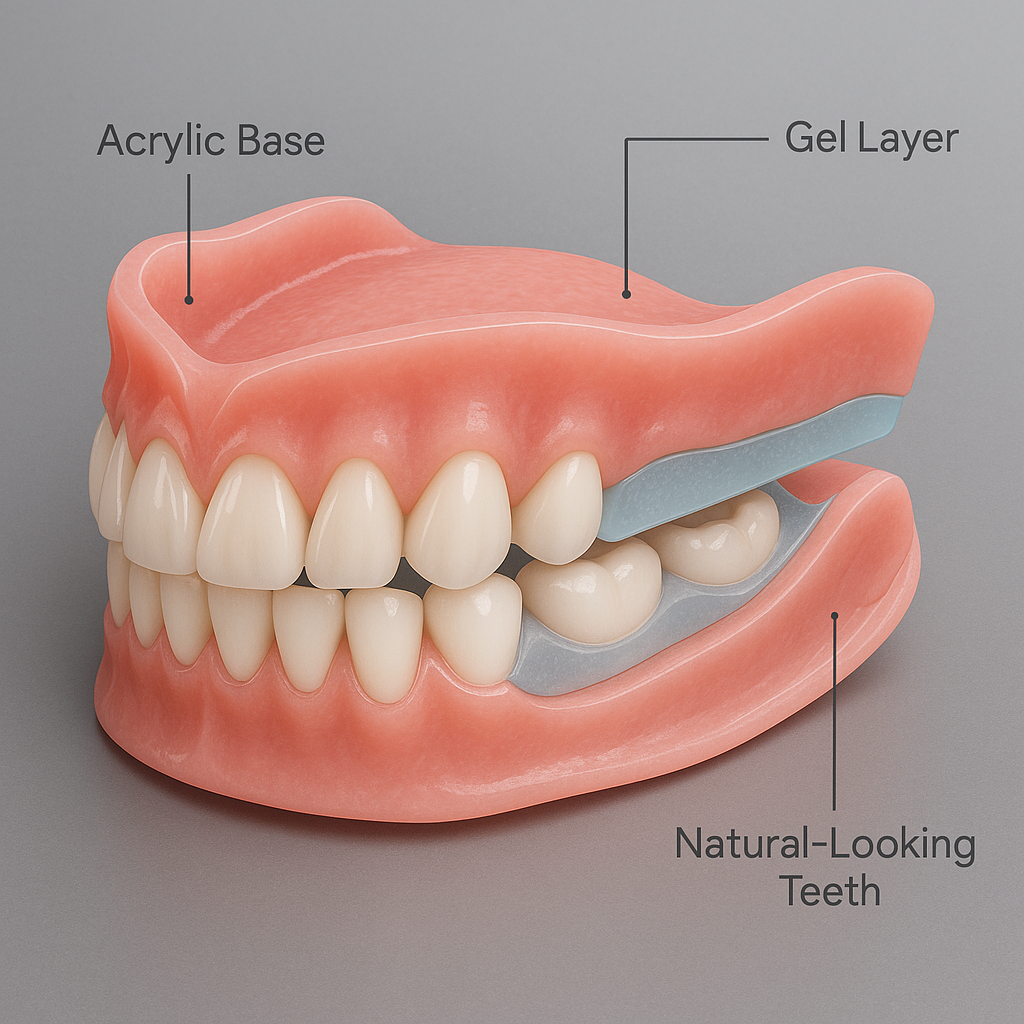 Hermsa®🌈 AdaptableFit Custom-Fit Functional Dentures – Clinically backed comfort-fit dentures | Made in the USA | FDA-Certified🦷