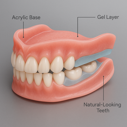 Hermsa®🌈 AdaptableFit Custom-Fit Functional Dentures – Clinically backed comfort-fit dentures | Made in the USA | FDA-Certified🦷